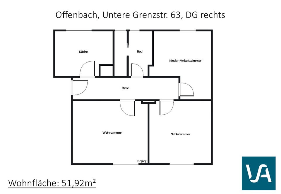 Schöne 3-Zimmer-Wohnung mit Tageslichtbad in Offenbach zu vermieten - Foto 2
