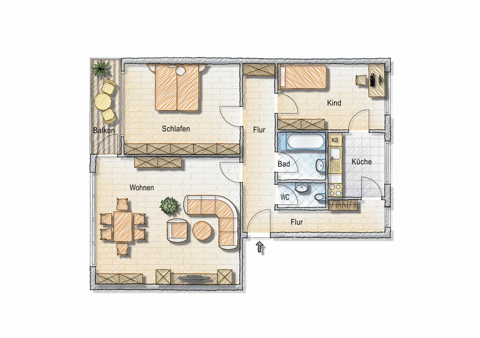 Nimm mich! Praktische 3-Zimmer-Wohnung - Photo 5