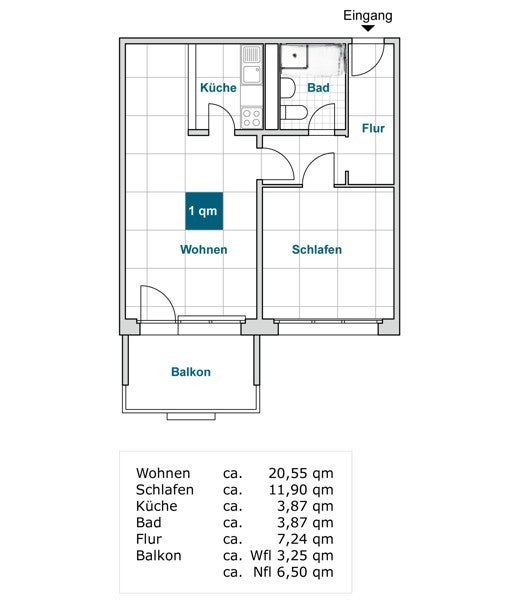 Erstbezug nach Sanierung: 2-Zimmer-Wohnung mit Balkon und Dusche in Johannstadt - Foto 2