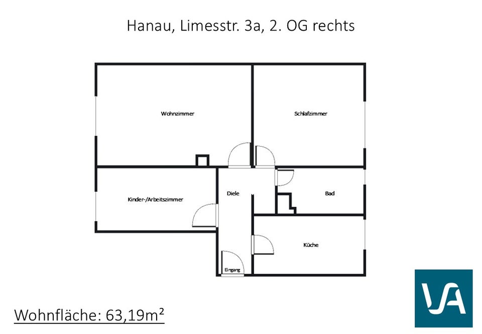 Schöne 3-Zimmer-Wohnung mit Tageslichtbad in Hanau zu vermieten - Photo 4