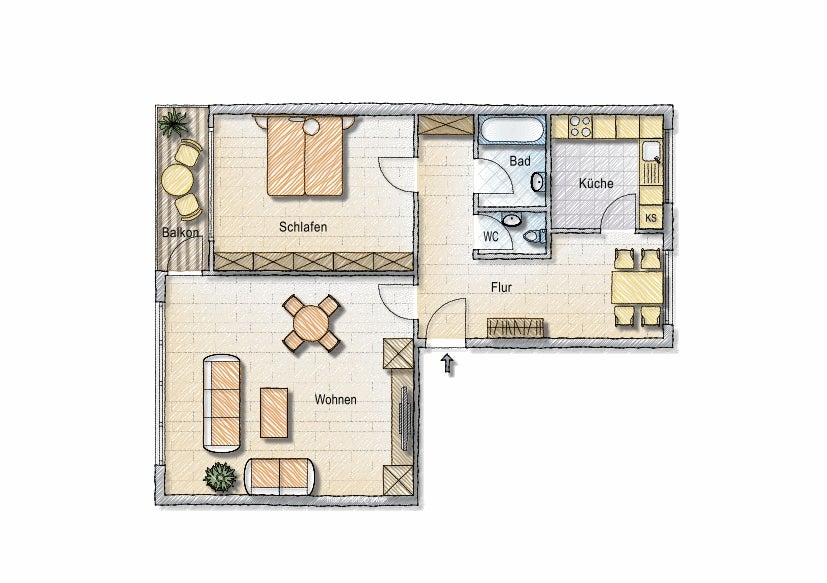 Mitten drin statt nur dabei: günstige 2-Zimmer-Wohnung mit Balkon sucht Mieter - Foto 5