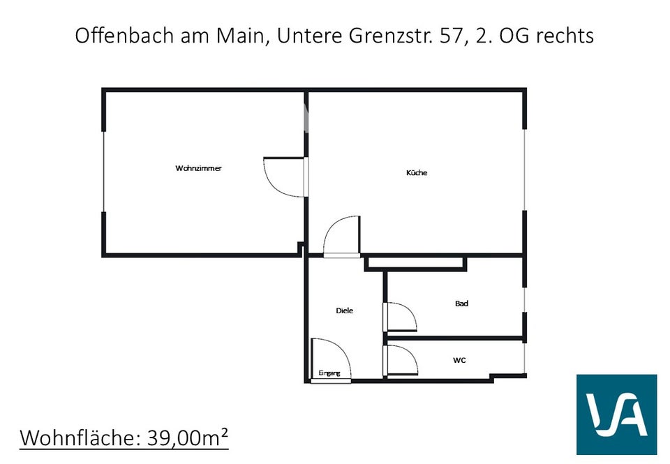 Schöne 1,5-Zimmer-Wohnung mit Tageslichtbad in Offenbach zu vermieten - Foto 2
