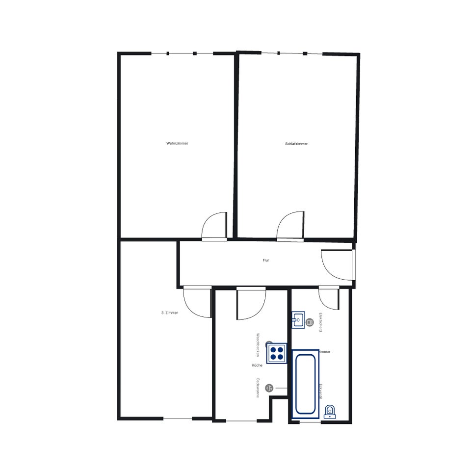Nahe Braunschweiger Platz: Gepflegte 3-Zimmer-Wohnung mit ca. 70 m² Wohnfläche - Photo 3
