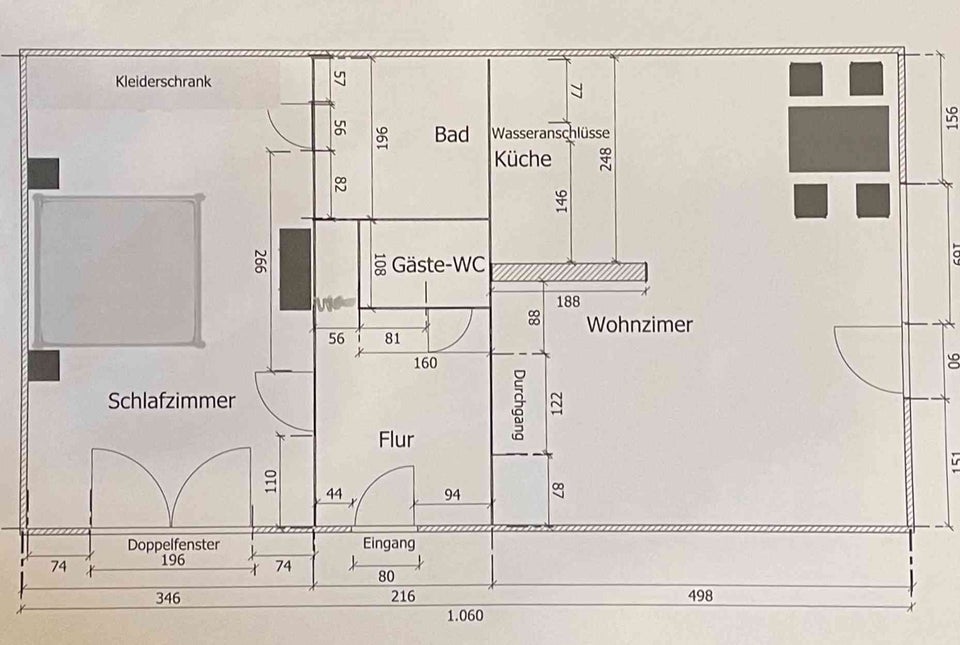 Großzügige 2-Zimmer-Wohnung mit Terrasse in Düsseldorf - Photo 2