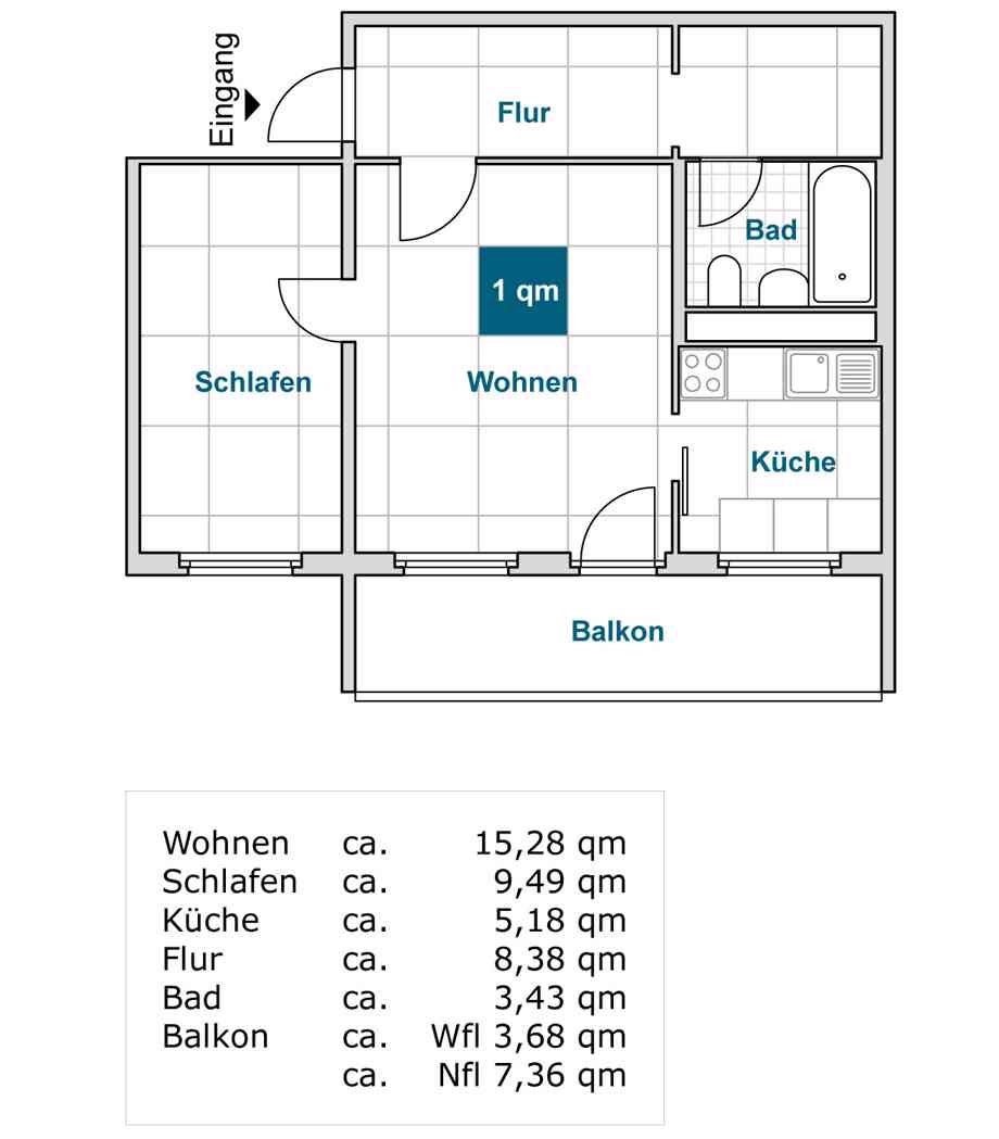 Ab Ende Mai NEU SANIERT 2 Raum-Wohnung mit Balkon - Photo 4