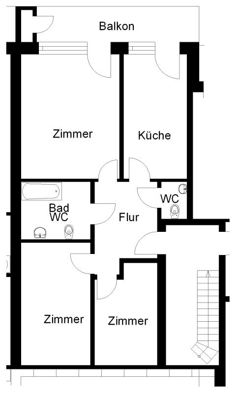 3-Zimmer-Dachgeschosswohnung mit Balkon - Foto 5
