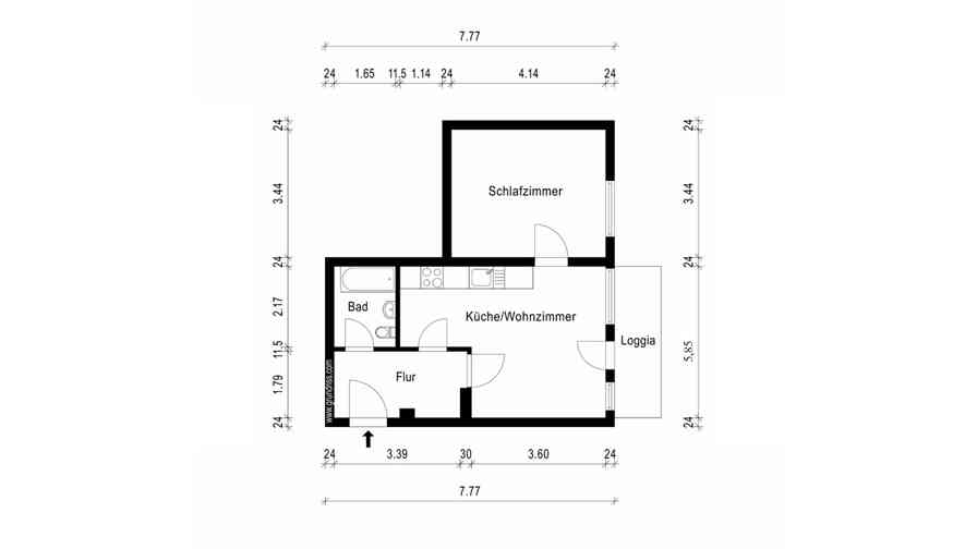 2-Zimmer-Wohnung mit Einbauküche und tollem Ausblick! - Photo 2