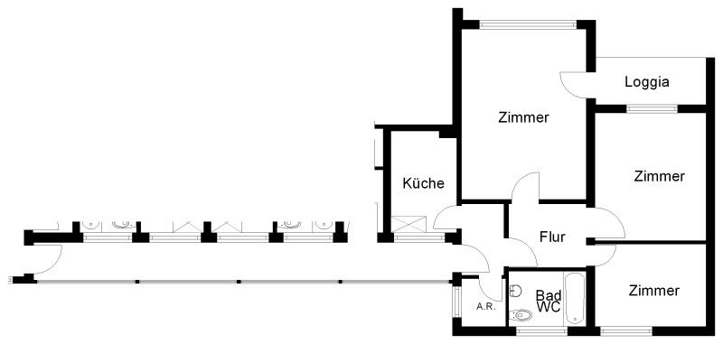3 Zimmer Wohnung mit EBK! - Foto 4