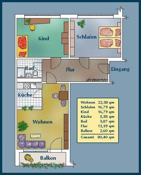 Familienfreundliche 3-Zimmer-Wohnung mit Balkon und Dusche - Photo 2