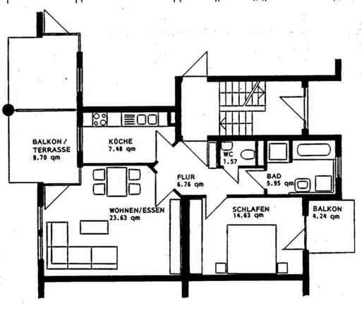 Gelegenheit: schöne ruhige 2-Zimmer-Wohnung - Foto 2