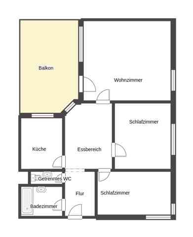 Gelegenheit! Renovierte 3 - Zimmer Wohnung mit Balkon - Foto 4