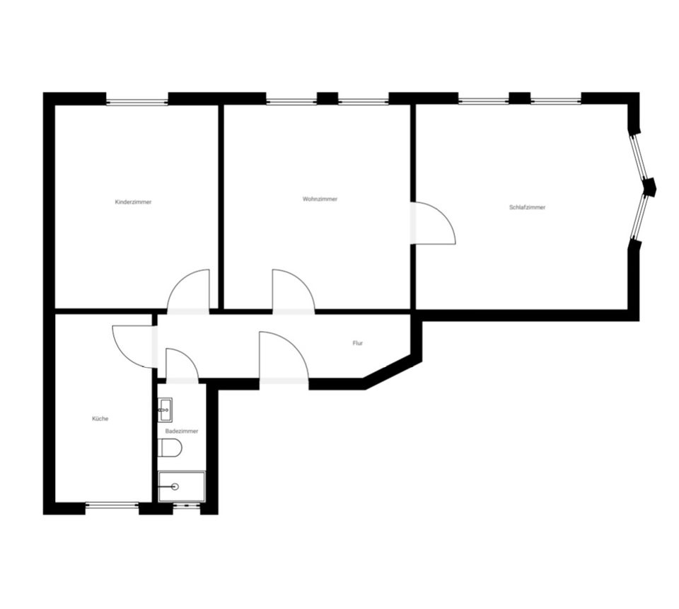 Frisch renovierte 3-Zimmer-Wohnung im Altbau! - Foto 2