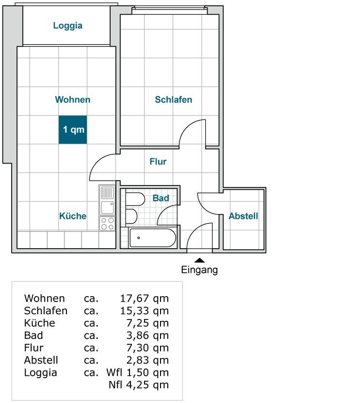 Frühstücken auf dem Balkon in Ihrer 2-Zimmer-Wohnung - Photo 3