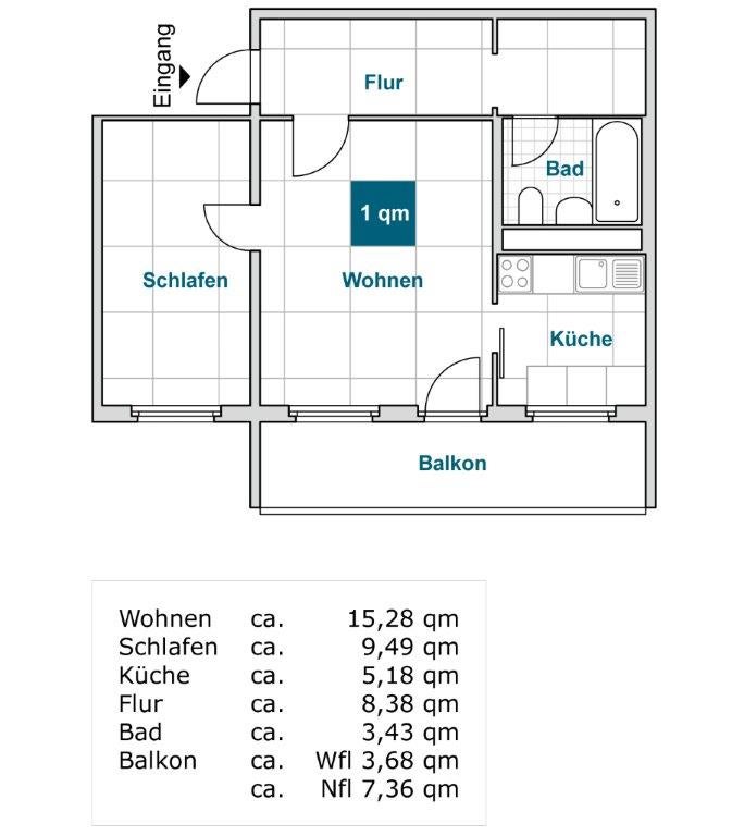 Praktische 2-Zimmer-Wohnung mit Balkon! - Foto 5