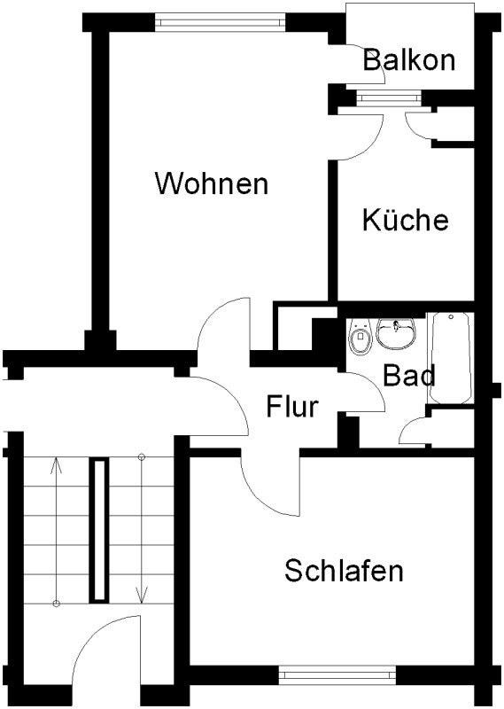Erdgeschosswohnung mit kleinem Balkon - Foto 2