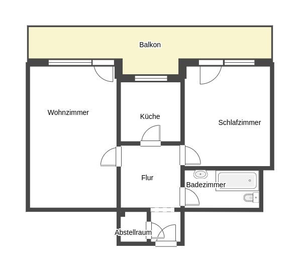 Renovierte 2-Zimmer-Wohnung mit Balkon und 57,91 m² Wohnfläche - Foto 2