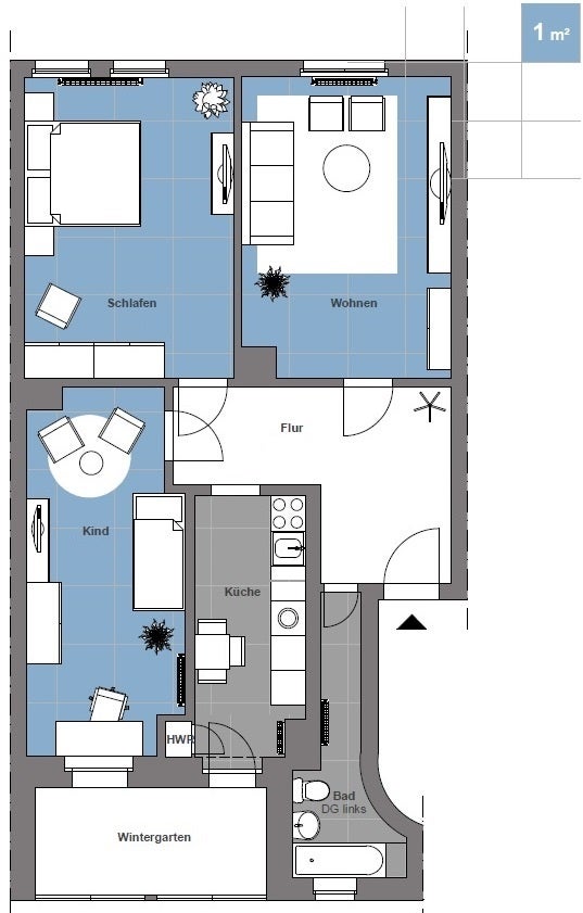 Geräumige 3-Raum Wohnung - Foto 4