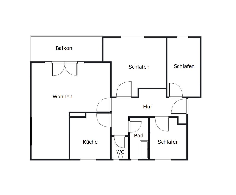 2. OG / 3,5 Zimmer mit Balkon (frisch saniert) ab Mai - Foto 4